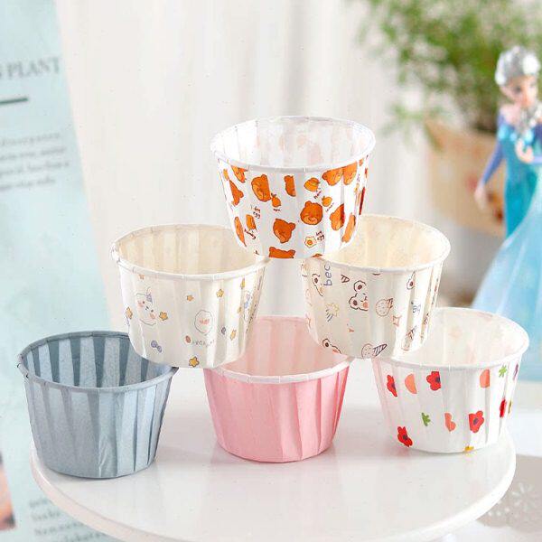 美涤卡通卷边纸杯戚风马芬蛋糕纸杯纸托杯子耐高温烤箱烘焙专用