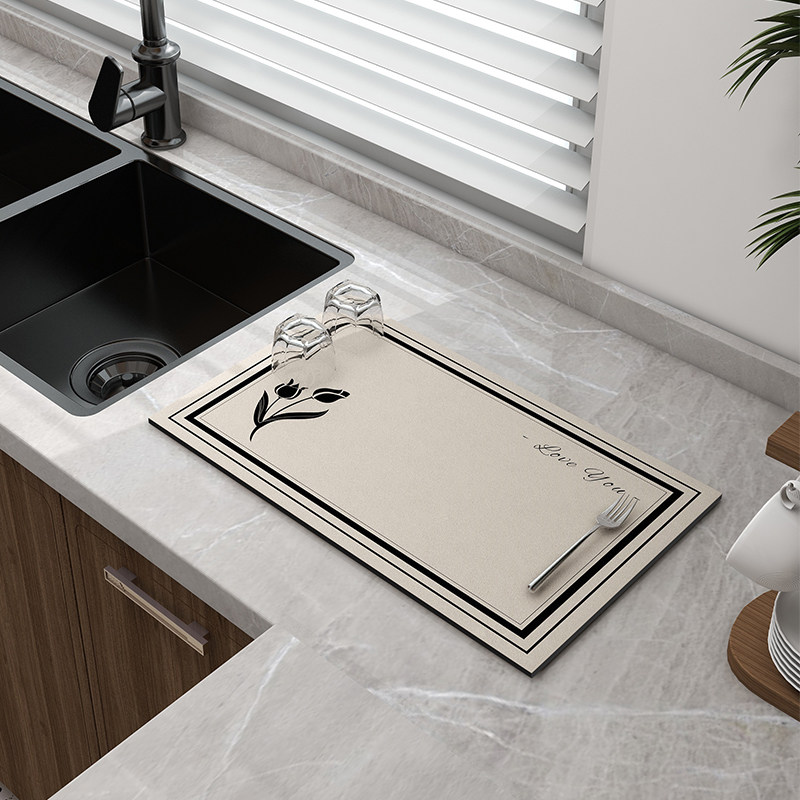 厨房软硅藻泥沥水垫水池台面吸水垫餐桌吧台碗盘R可擦免洗隔热垫,居家布艺,厨房地垫,淘宝优惠券,粉丝福利购,淘宝优惠卷