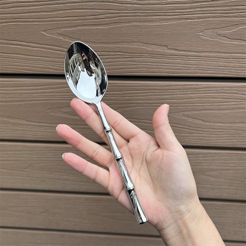 【竹叶】304不锈钢勺子家用大号汤匙创意长柄勺吃饭勺主餐勺调羹,金属材料及制品,金属罐/桶/瓶,淘宝优惠券,粉丝福利购,淘宝优惠卷