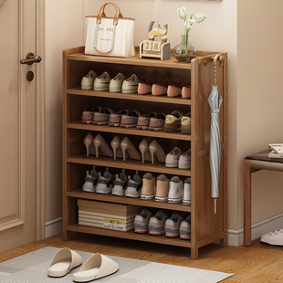 家用鞋架门口多层简易鞋柜宿舍大容量实木鞋子收纳置物神器省空间