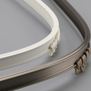 窗帘双轨道支架直轨弯曲铝合金静音弯轨侧装顶装弧型U型窗帘轨道