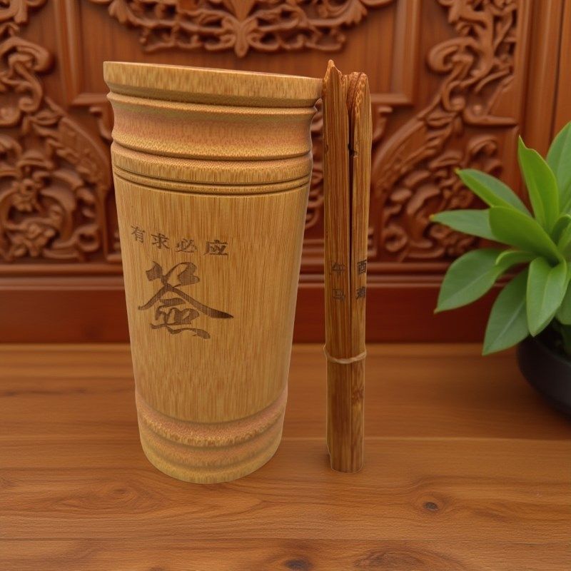 碳化原色十二g生肖签四十九签竹签筒数字49签活动道具带圣杯添油,家居饰品,桌面摆件,淘宝优惠券,粉丝福利购,淘宝优惠卷