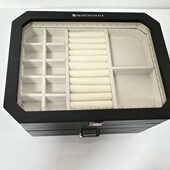 155 修丽可2024双层分格木质首饰盒细节控勿买 盒子不大200 85mm