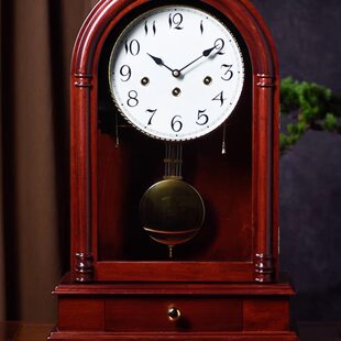 老式机械座钟客厅复古实木大号台钟中式家用坐钟摆钟桌面摆放时钟