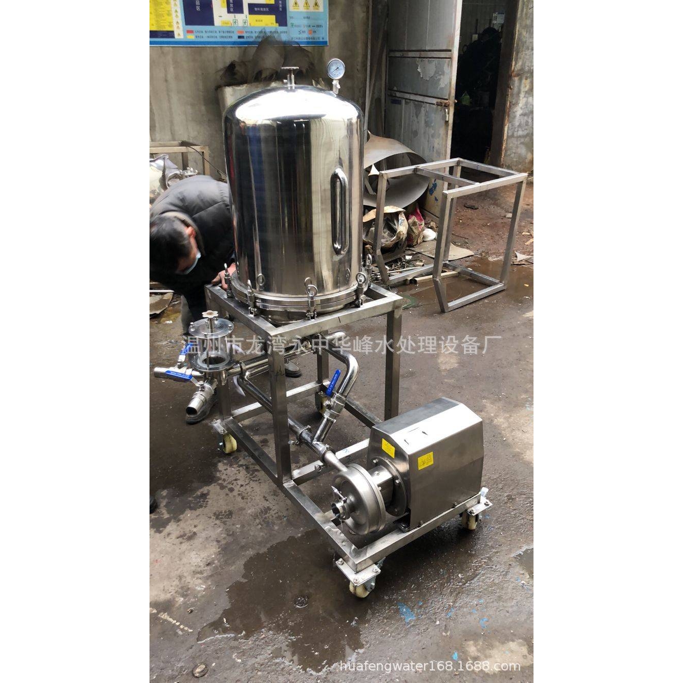 硅藻土过滤器 果汁白酒药酒过滤器 卫生级不锈钢葡萄酒酿造设备
