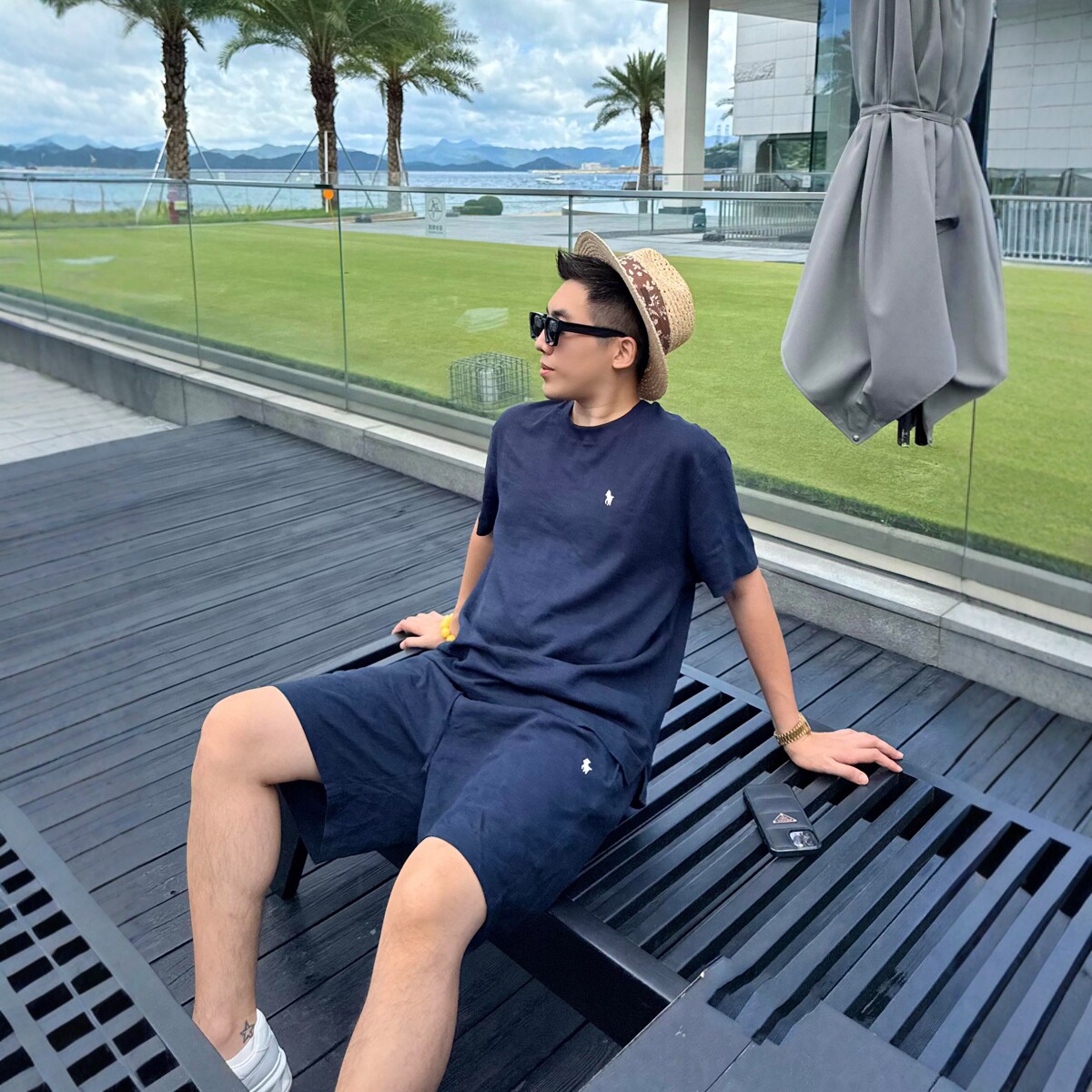 夏季男士圆领刺绣短袖T恤
