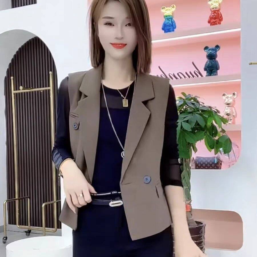 小个子西装背心女士外穿2