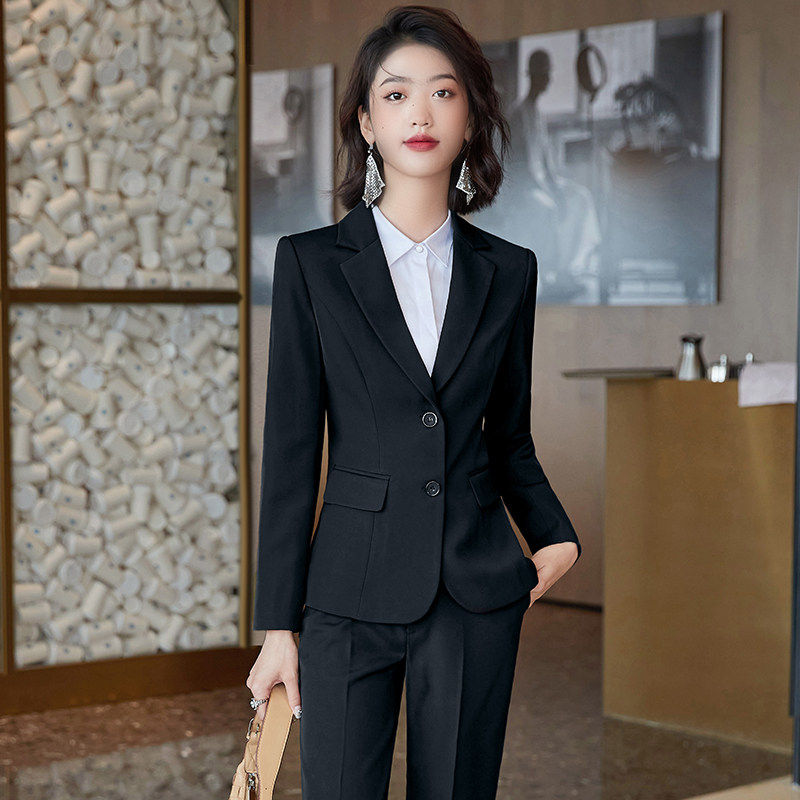 西装外套女春秋职业装酒