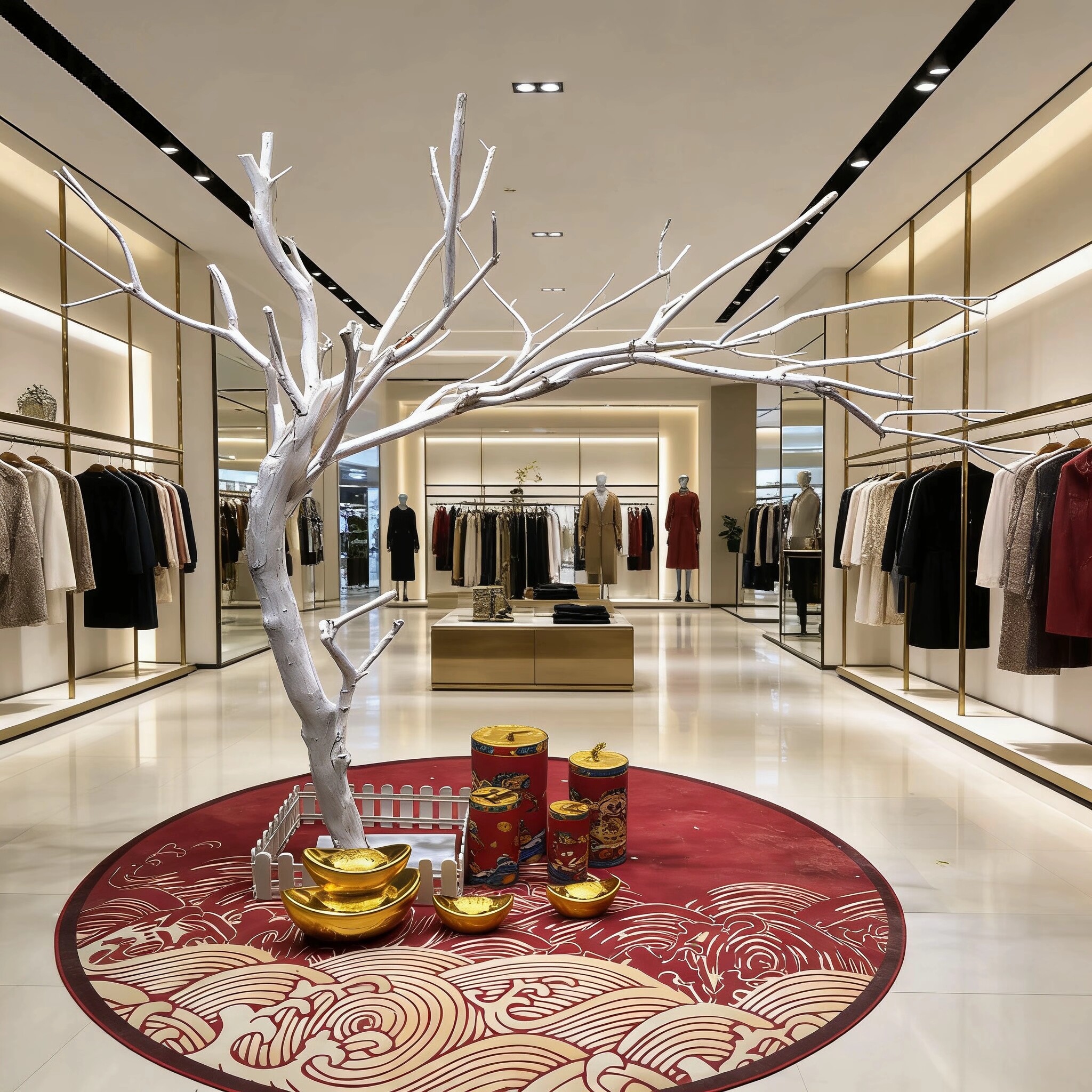 仿真枯树大型造型许愿树道具树枝猫爬树鸟站架咖啡店假树装饰户外