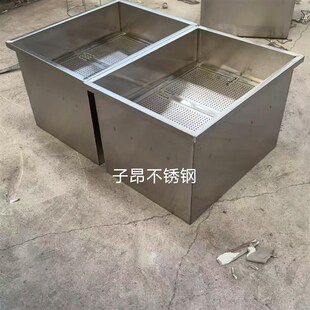 养殖场304不锈钢消毒池大型畜禽防疫防锈浸泡池猪场鸡舍定制水槽