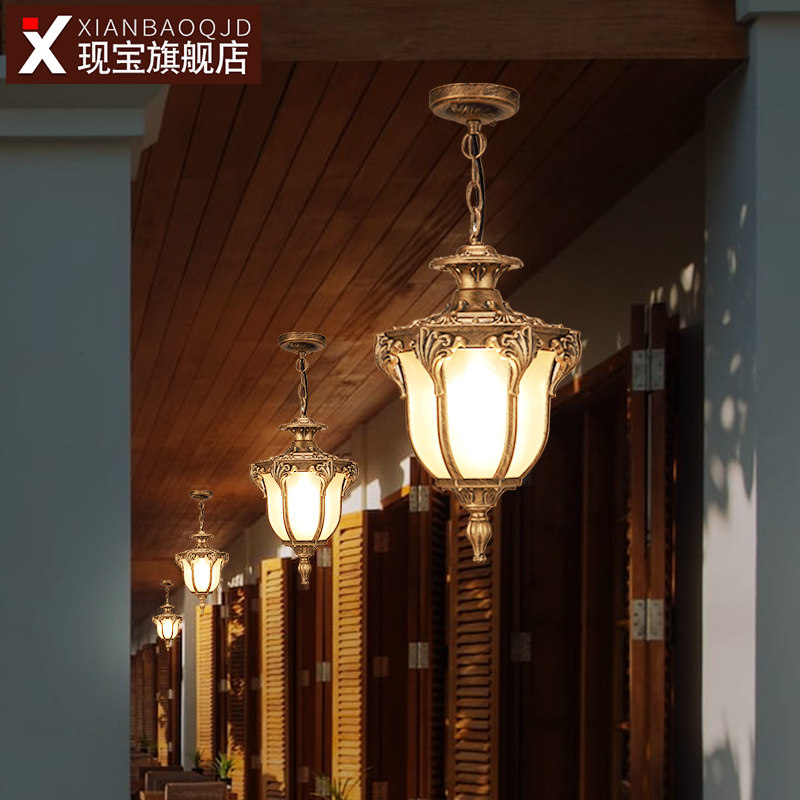 走廊吊灯超亮户外防水花园别墅灯凉亭葡萄架过道室外庭院大门口灯图片