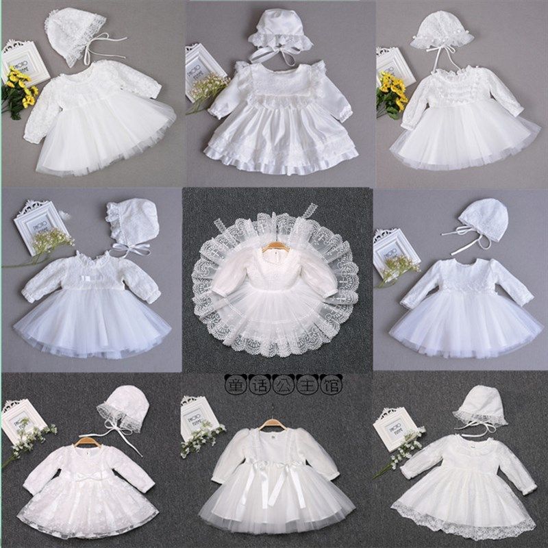 女婴儿秋冬新款2021洋气女童周岁礼服百天宝宝衣服加绒公主裙满月