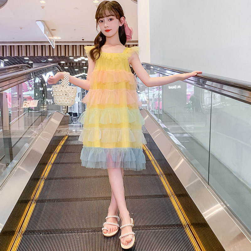 女童夏季连衣裙2023新款儿童洋气吊带薄款公主裙女孩夏天网红裙子,童装/婴儿装/亲子装,连衣裙,淘宝优惠券,粉丝福利购,淘宝优惠卷