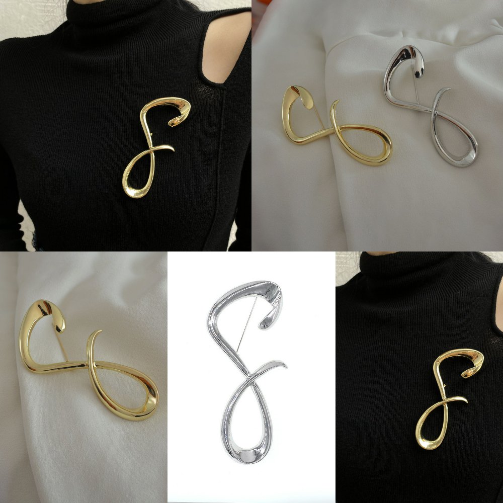 欧美锌合金夸张感金属设计胸针