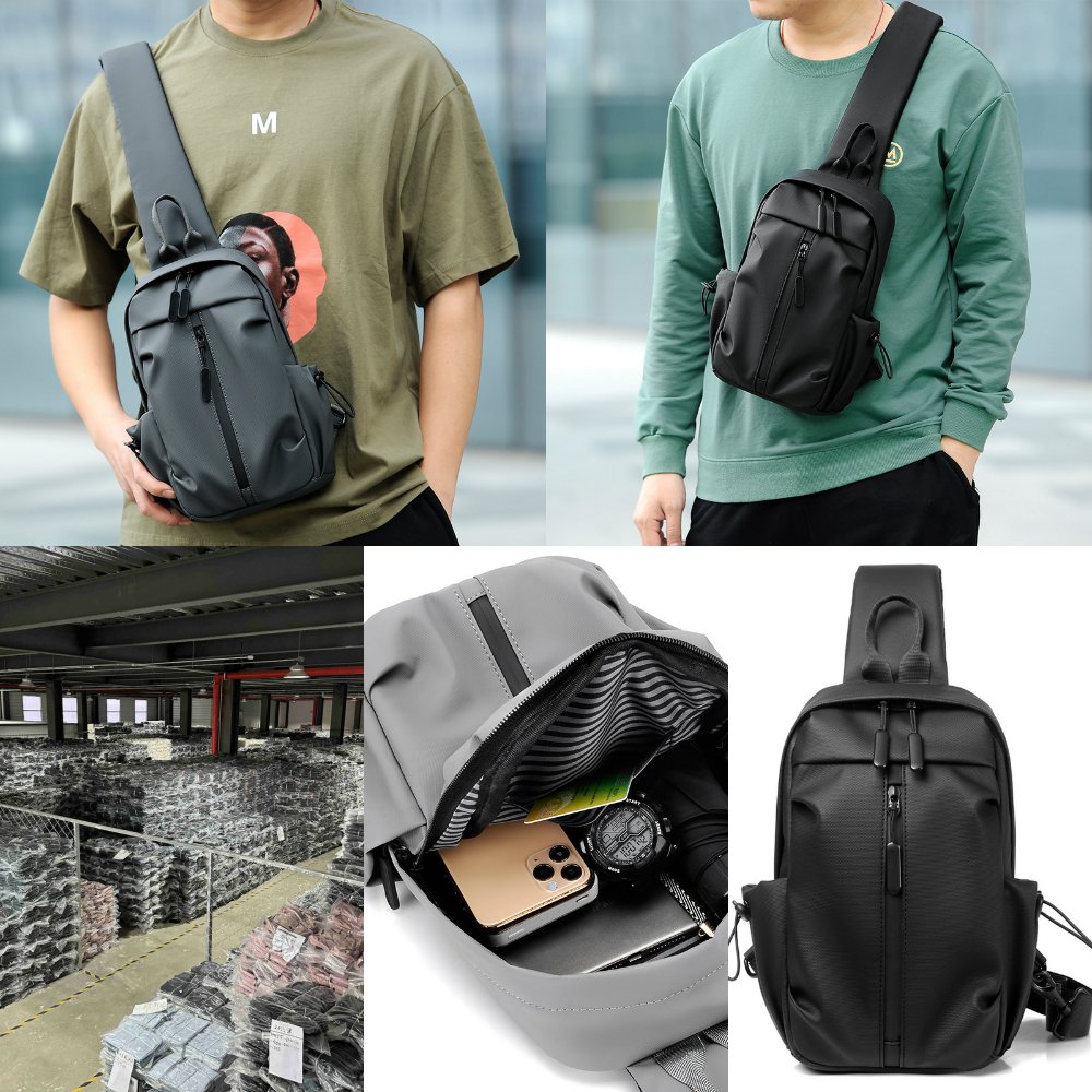 休闲男新款男士胸包大双肩背包