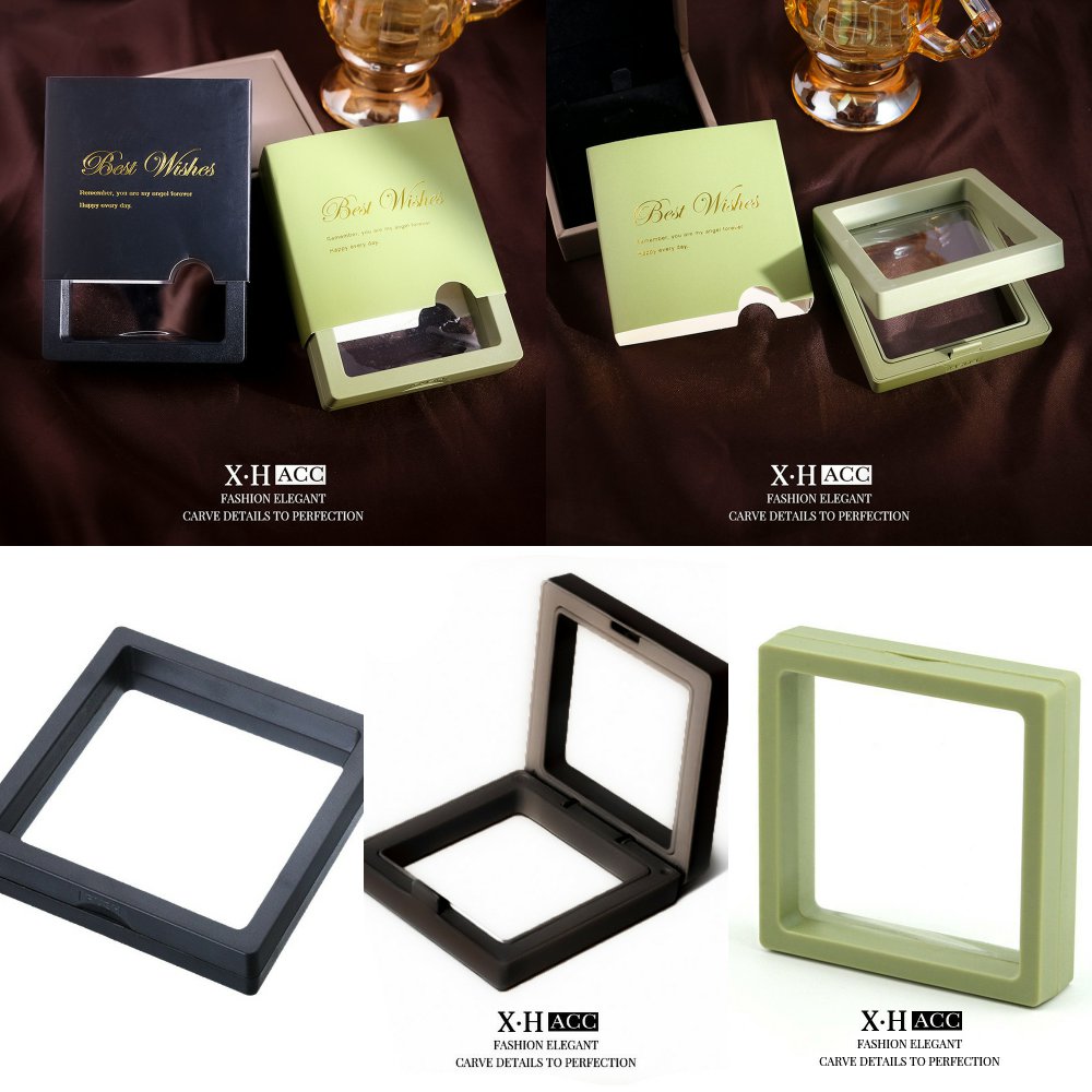 一件透明PE薄膜盒耳饰项饰戒指悬