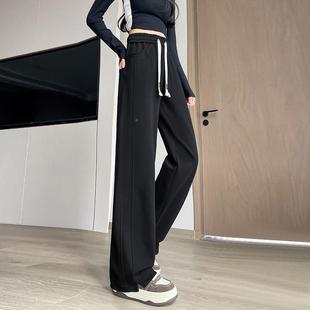 窄版 女2052秋小春个子休闲卫裤 秋冬加阔绒腿直 2运动裤 灰色K0138