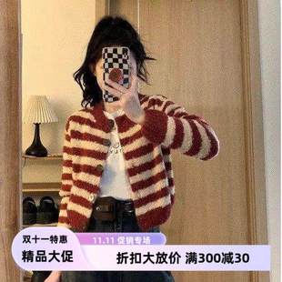 外红套CVW女春秋款 针织开衫 韩上衣 系小香风毛衣款 TNP安可拉新秋装