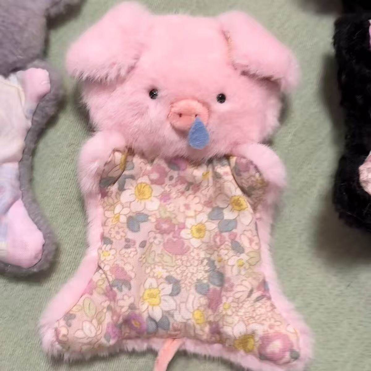 diy手工安抚小猪玩偶材料包小鼠超萌娃娃安抚粉色手帕娃娃猪