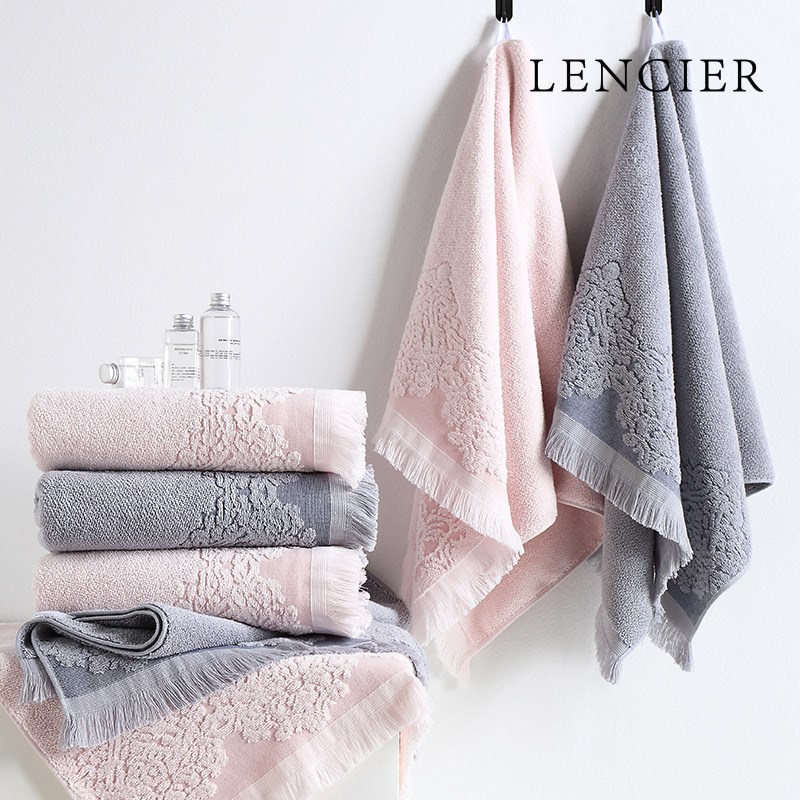 奢华酒店高定床品LENCIER长绒棉面巾低捻流Q苏浴巾大毛巾 汉尼斯
