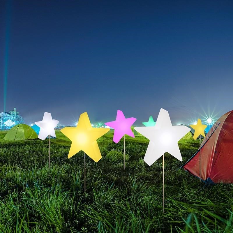 星星灯大号五角星舞台表演手持发光星星灯充电台T灯星星节庆装直