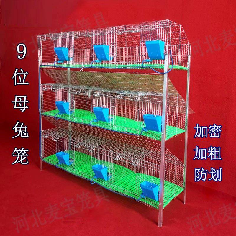 麦宝兔笼9位养殖家用笼大型养殖用免清粪母兔笼种兔笼兔笼子图片