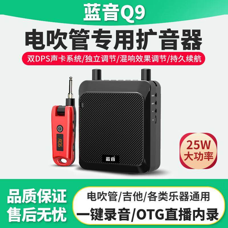 蓝音Q9电吹管专用小音箱直销便携乐器无线扩音内录