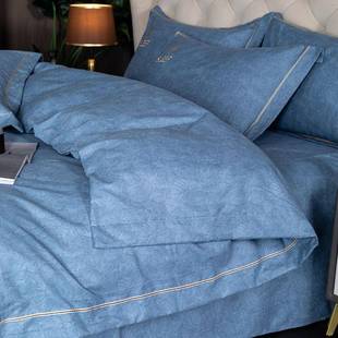 直销 林间低语系列 畅销保暖亲肤新款 暗纹刺绣加厚磨毛四件套