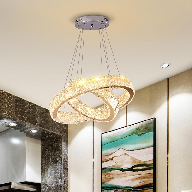 博泳网红轻奢客厅灯吊灯简约现代大气led水晶吊灯餐厅灯家用