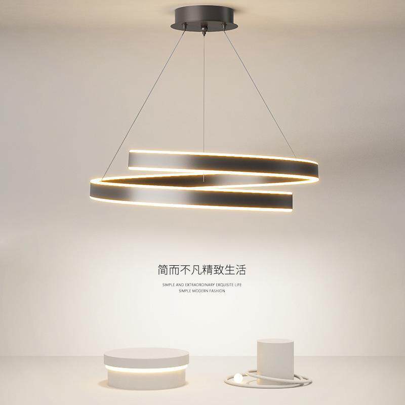 LED客厅吊灯圆形2023年新款卧室灯现代简约餐厅灯网红北欧房间灯