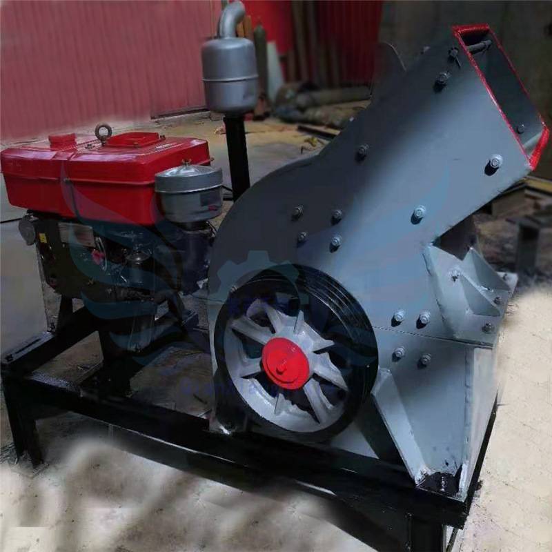 现货废玻璃石头料砖块锤式破碎制砂机 小型矿山移动式粉煤机设备