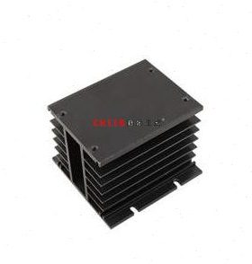 沪工散热器T-80黑色SSR固态继电器散热片T型散热座80X80X70