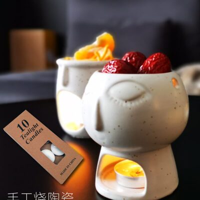 ENCEMO手工陶瓷精油香薰炉香熏烛台香氛禅意烤茶炉围炉煮送茶蜡烛