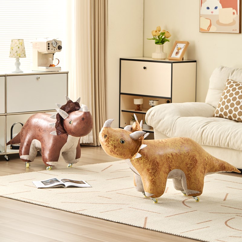 恐龙凳子换鞋凳创意m乔迁礼物动物造型落地摆件客厅暖房玩偶矮凳