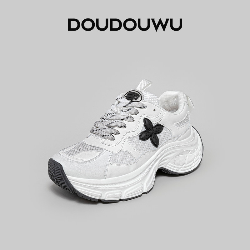 豆豆屋厚底老爹鞋女增高2024春季新款韩版潮酷运动休闲松糕女单鞋,女鞋,老爹鞋,淘宝优惠券,粉丝福利购,淘宝优惠卷