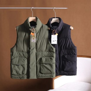 休闲户外立领时尚 街头风 秋冬季 男士 百搭棉背心马甲潮 宽松廓形