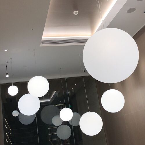 球形吊灯圆球楼梯橱窗吊球灯店铺商用圆吊灯创意餐厅艺术球型吊灯