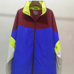 外贸春秋薄加肥加大码男装潮流休闲速干拼色加长版夹克高个子外套