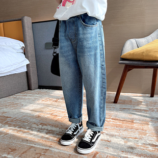 长裤 女童老爹裤 女大童休闲洋气宽松小脚萝卜牛仔裤 2023新款 子 夏装