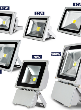 LED投光灯100W50W150W200W 防水防潮泛光灯户外室外投射灯投光灯