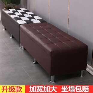 服装 凳床尾多功能储物收纳凳更衣室试衣间凳子皮 店长方形沙发换鞋