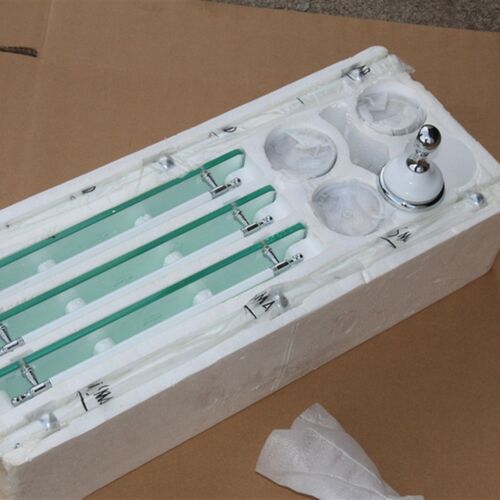 利事达,欧式金色卫生间置物架玻璃双层化妆品架浴室洗手间毛巾架