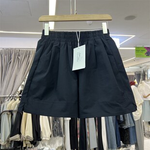 热裤 松紧高腰宽松显瘦阔腿A字休闲短裤 女潮 新品 纽芮25105夏季