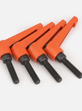 橘黄色可调位紧定手柄螺丝7字型把手L型旋转锁紧扳手M5M6M8M10M12