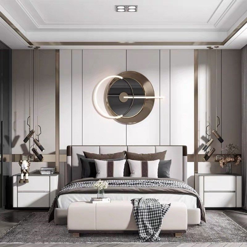 厦门床头硬包背景墙卧室软包背景墙现代轻奢客厅沙发电视硬包背景