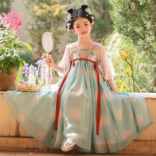 汉服女童2025新款夏季儿童古风超仙古装中式公主裙小女孩国风唐装