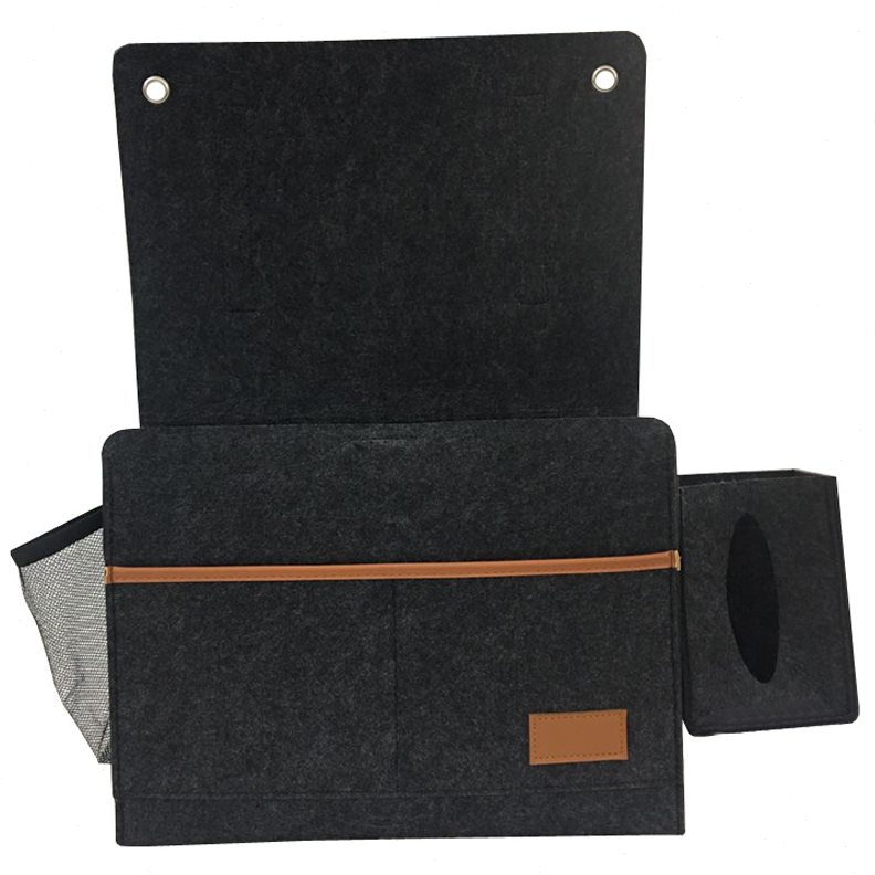 床头毛毡收纳包 学生宿舍床边收纳挂包 卧室毛毡储物挂袋厂家