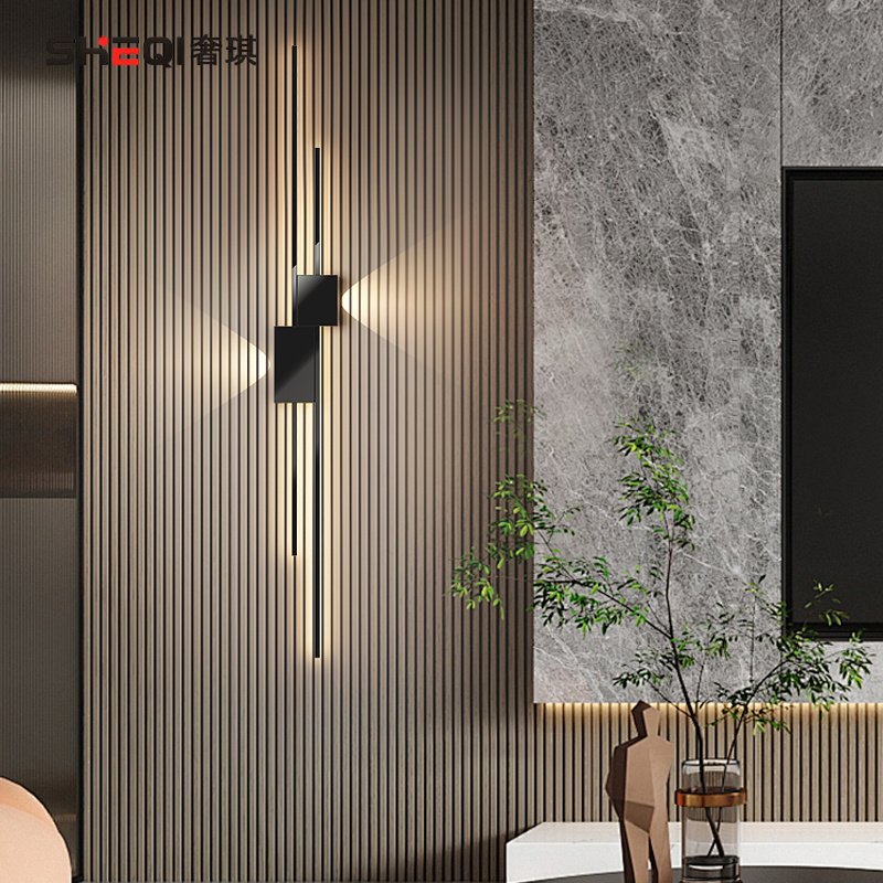 客厅沙发电视背景墙壁灯轻奢大气卧室床头灯现代北欧创意长条灯,家装灯饰光源,壁灯,淘宝优惠券,粉丝福利购,淘宝优惠卷