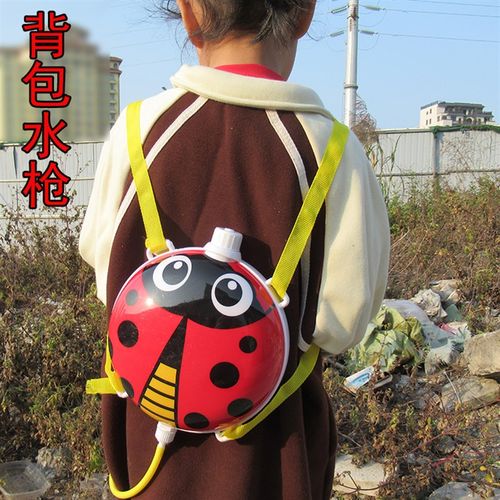 儿童背包水枪玩具抽拉式男女孩宝宝呲滋水枪抢小孩喷戏水枪泼水节