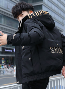 棉衣男士冬季加厚短款羽绒棉服初中高中学生棉袄潮流韩版男生外套